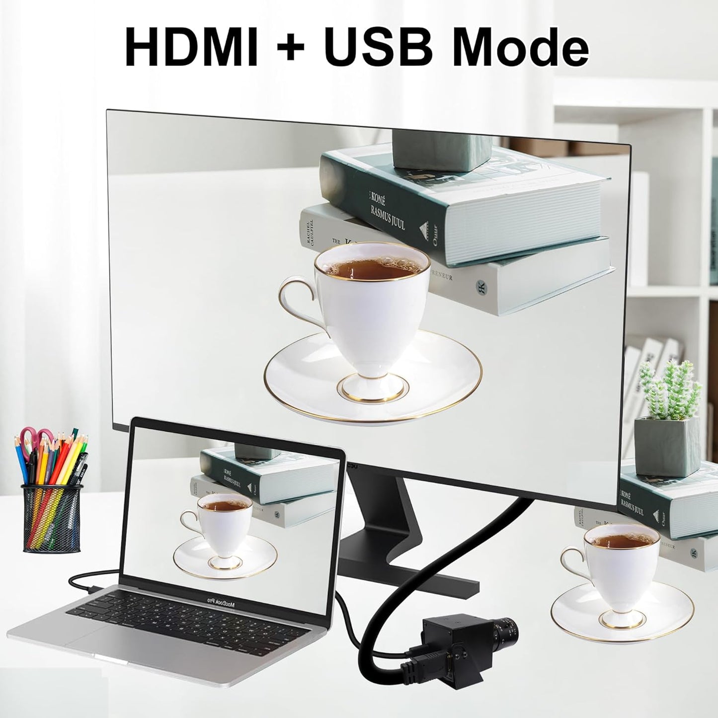 SVPRO 4K Webcam - HDMI/USB Dual Interface, Manual Zoom, 2.8-12mm CS Mount Lens for Close-up, CMOS IMX415 Industrial Camera for Machine Vision