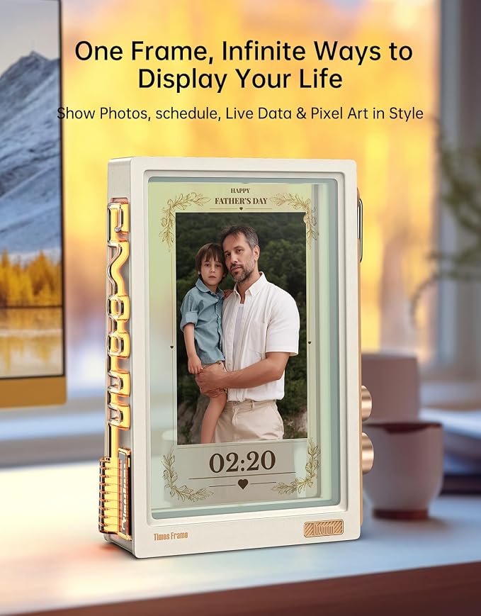 Divoom Times Frame-10.1" WiFi Digital Picture Frame with 64GB, Free App with No Subscription Fees, Supports Uploading Photos/Videos/Calendars/Weather/Sports Scores and Various DIY Content