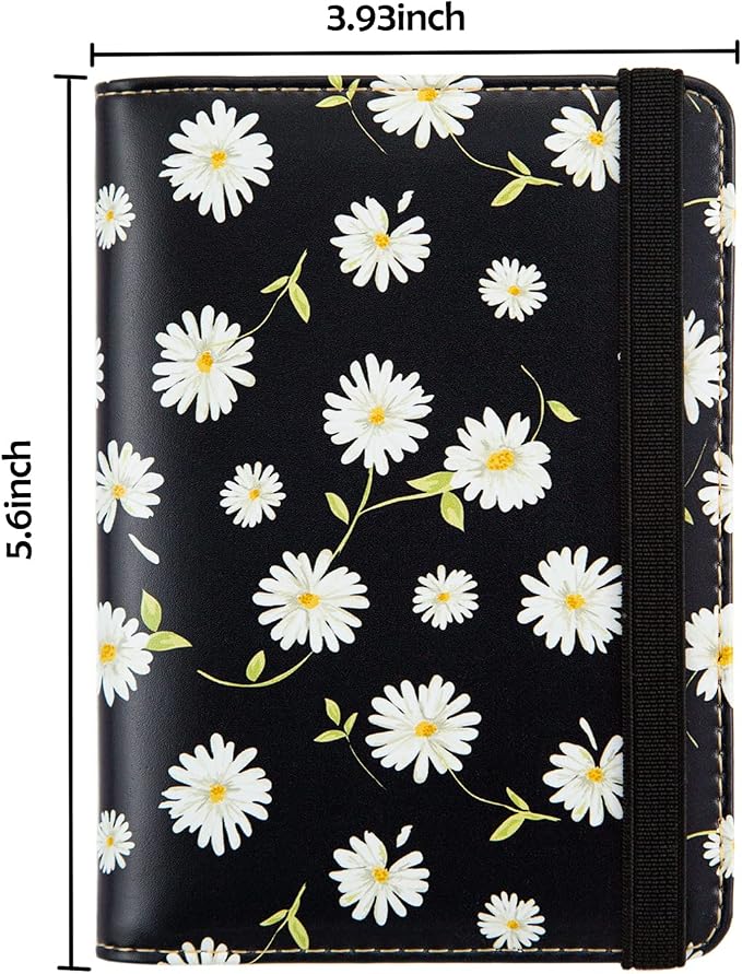Passport Holder,Passport Cover Rfid Blocking Travel Wallet Cute Personalized Womens Mens Credit Card Wallet (Daisy)