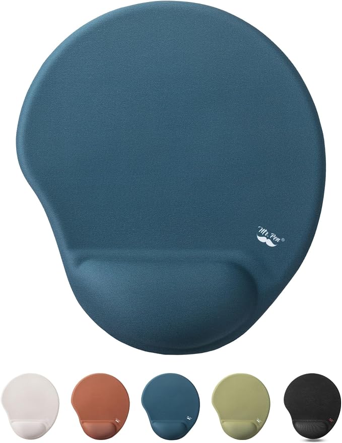 Mr. Pen- Ergonomic Mouse Pad with Wrist Rest | Breathable Fabric with Memory Foam Cushion, Non-Slip Rubber Base, Gel Mouse Pad with Wrist Support
