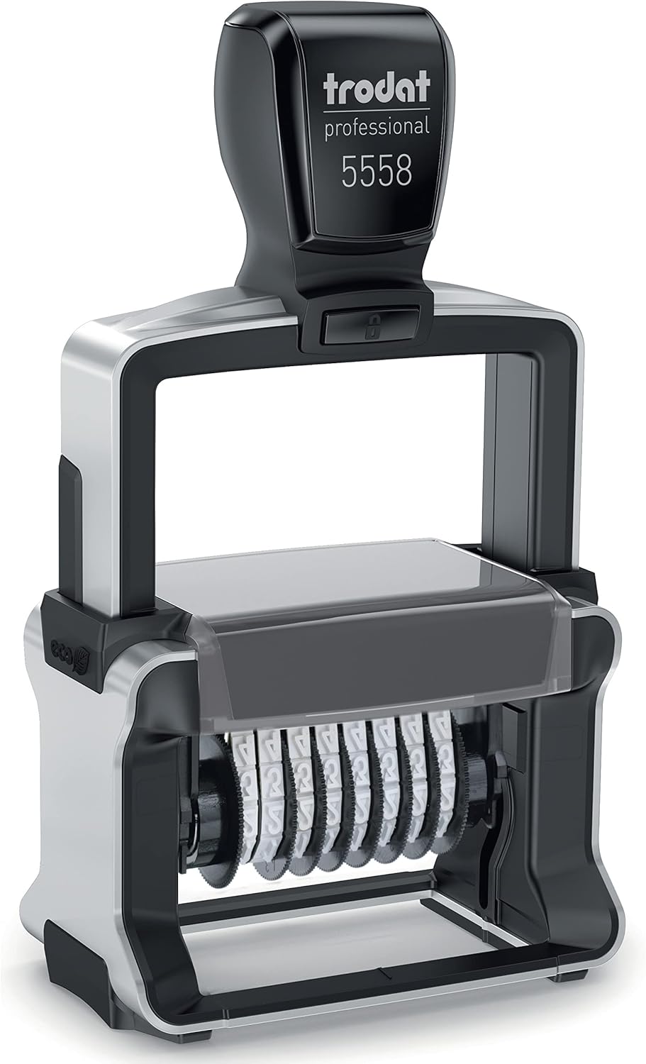 Rubber Stamp Creation Heavy Duty Numberer, 8 Digit Self-Inking Numbering Stamp 5mm Character Height Black