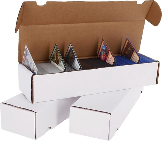BCW 800ct Trading Card Storage Boxes - 3 Pack | Organizer for Sports Cards, MTG, Pokemon, and Card Games