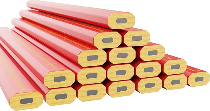 Carpenter Pencils for Construction Woodworking Scriber Marking Tool Heavy Duty Contractor Building Pencil (25 PCS)