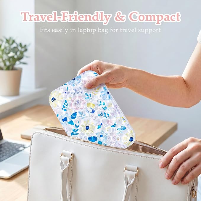 Ospelelf Gel Elbow Rest Pad, Ergonomic Arm Support for Desk, Daisy | Gel-filled Comfort for Summer Heat, Waterproof & Easy-clean, Ideal for Office Computer Use, Size: 6.29" × 4.33" × 0.98"