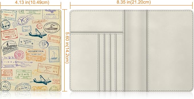 FINTIE Passport Holder, Slim Travel Wallet RFID Blocking Card Case Cover | Passport Cover Protector Essentials with Credit Card Slots, For Women/Men