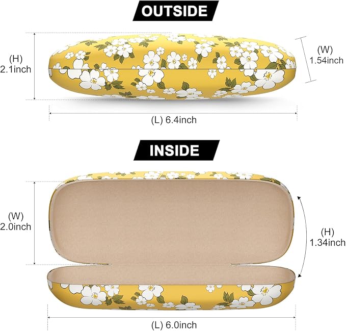 Eyeglasses Case, Hard Shell Protective Case for Glasses, Unisex for Women Men