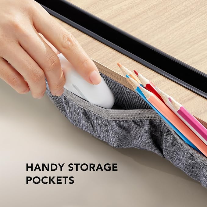 HUANUO Laptop Lap Desk - Portable Lap Desk with Pillow Cushion, Fits up to 17 inch Laptop, with Anti-Slip Strip & Storage Function for Home Office Students Use as Computer Laptop Stand, Book Tablet