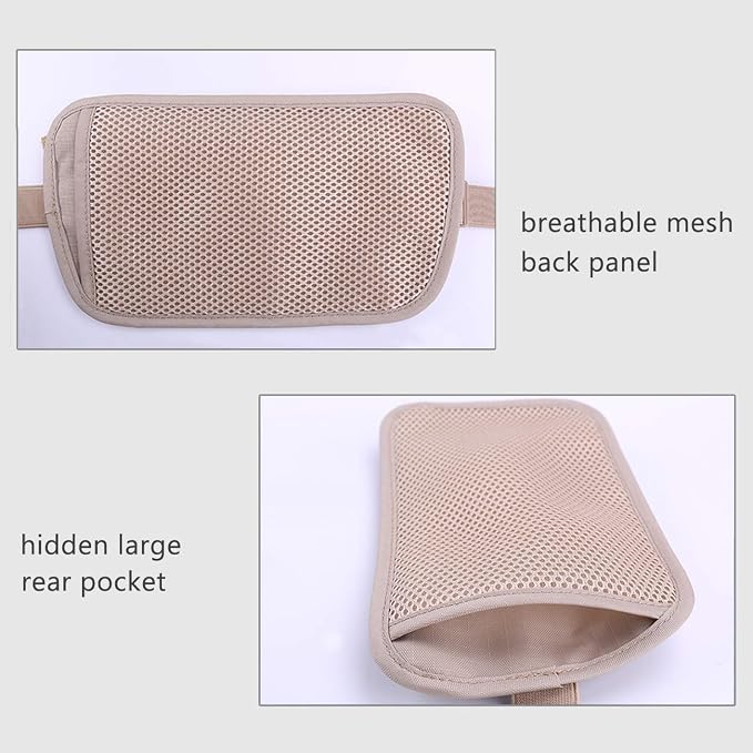 Money Belt for Travel, Slim RFID Blocking Women and Men Hidden Travel Pouch Under Clothes, Passport Holder Protect Cash, Documents, Credit Card, Bonus 2 RFID Sleeves