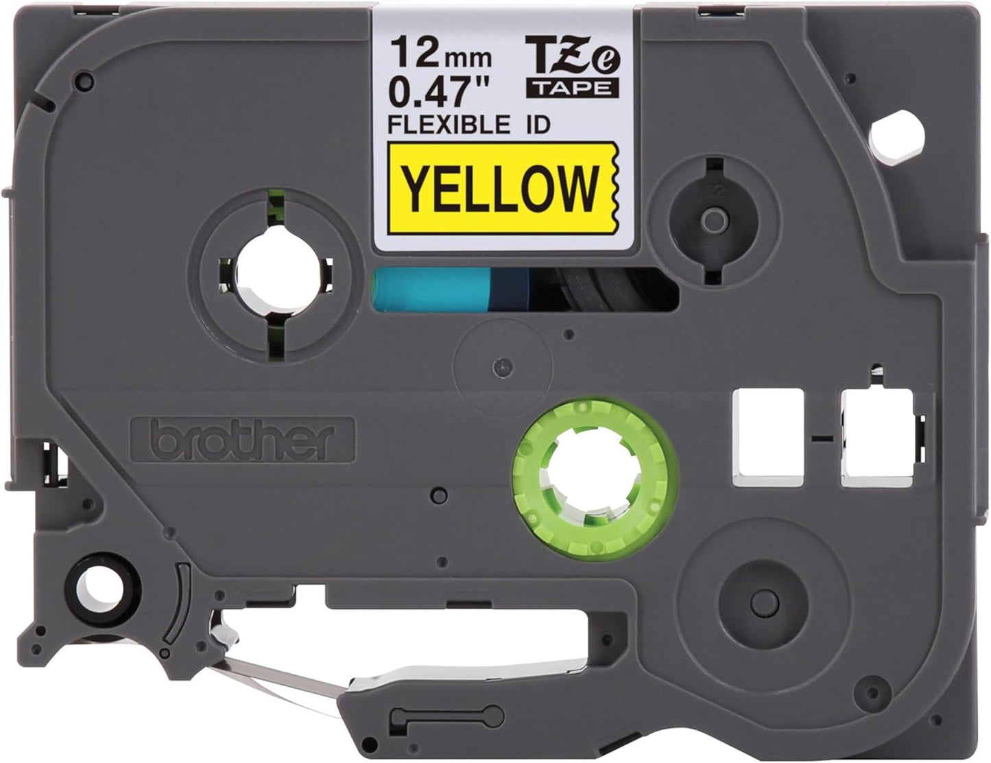 Brother Genuine P-Touch TZe, Black Print on Yellow, Flexible ID Laminated Label Tapes (TZeFX631), ~1/2in x 26.2ft (12mm x 8m) for Select P-Touch Label Makers, Durable, for Cable Wrap, Water-Resistant
