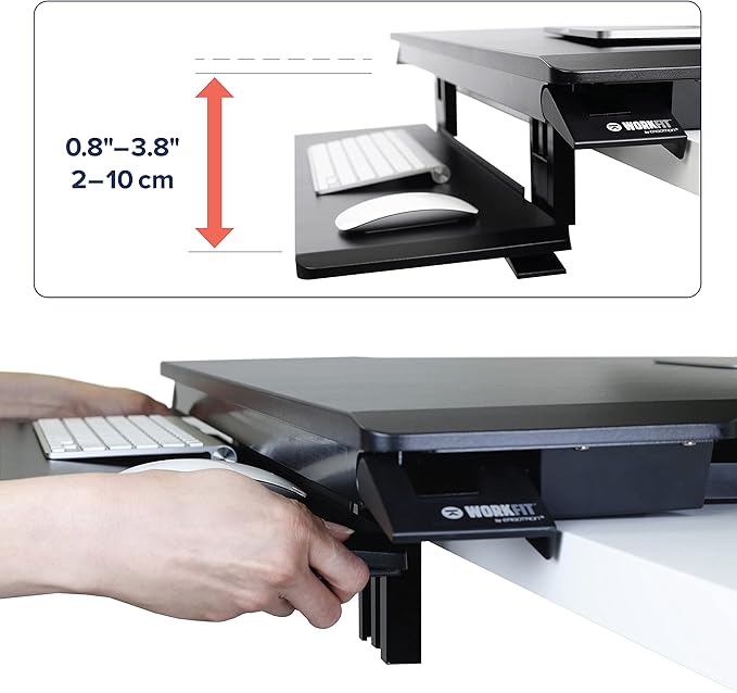 Ergotron – WorkFit-TX Standing Desk Converter, Dual Monitor Sit Stand Ergonomic Desk Riser for Tabletops – 32 Inch Width, Black