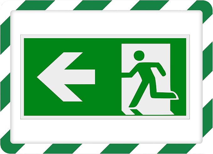 Tarifold Magnetic Safety Display Pockets, Letter Size, Green/White, 2 Pack | 2 magnetic safety display pockets, full magnetic backing, wide opening for quick updates, portrait or landscape, green/white