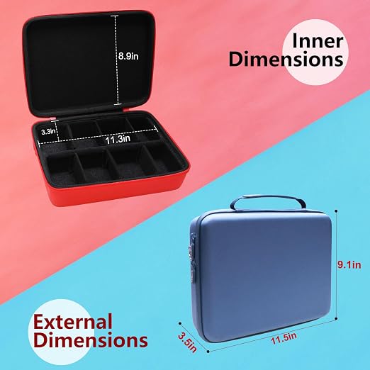 LTGEM Card Game Case Compatible with Cards Against Humanity/Magic the Gathering/UNO/Pokemen/Baseball/Football Cards 2500+, Trading Card Storage Box with 6 Dividers and Shoulder Strap, Purple