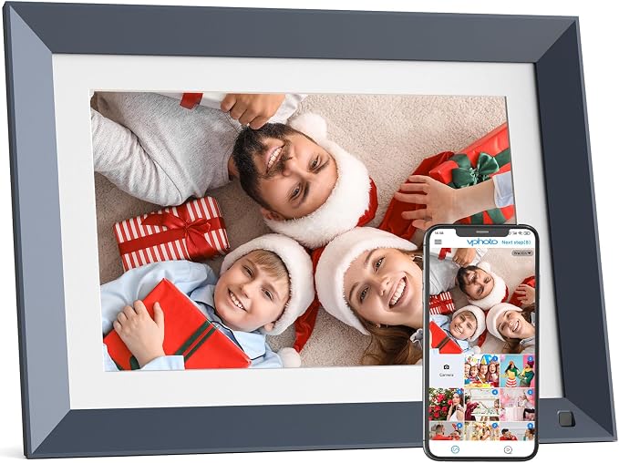 Digital Picture Frame 10.1-inch WiFi-Photo-Frame - 16GB 1920 * 1200 IPS Touch Screen Digital Frame, Slideshow, Auto Rotate, Load Photos Videos from Phone via App or Email, Birthday Gifts for Mom Dad