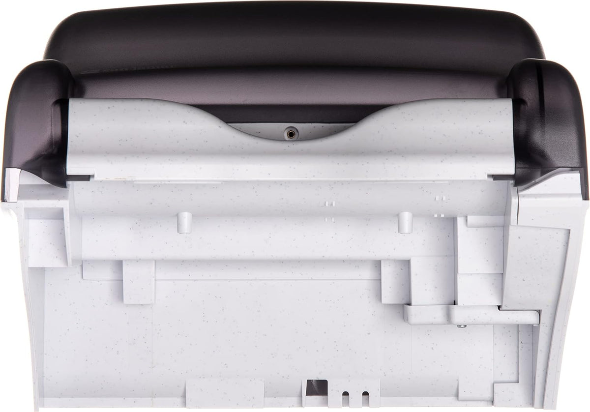 San Jamar Classic Tear-N-Dry Essence Plastic Paper Towel Dispenser, Towel Dispenser for Bathroom, 9.75 X 14.75 X 12.25 Inches, Black Pearl