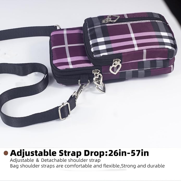 Small Crossbody Bag for Women - Mini Phone Purses with Crossbody Strap and Wallet - Nylon Arm Bag