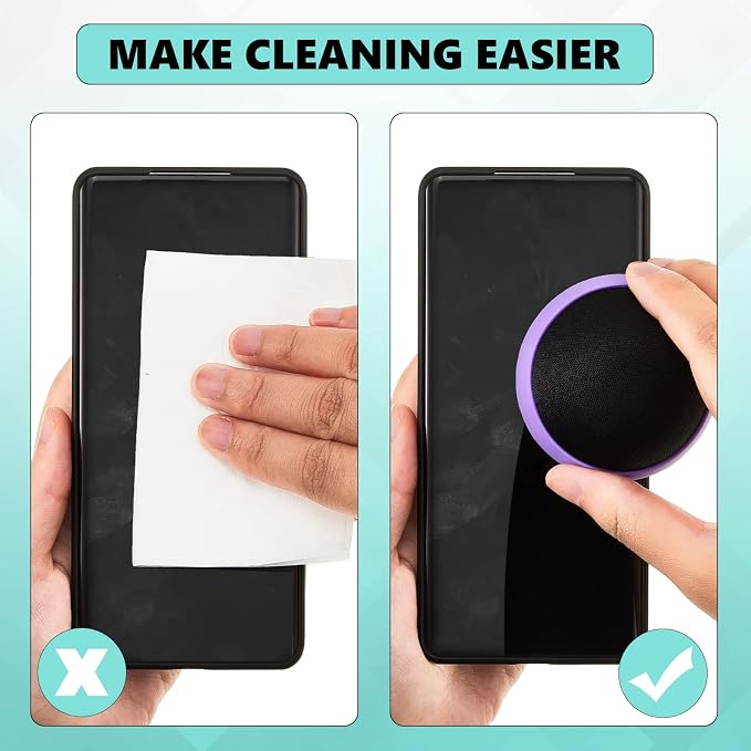 Suclain 4 Pack Screen Cleaner Balls Car Phone Screen Cleaning Cleaner Ball Microfiber Touch Cleaning Ball for Easter Computer Laptop Phone Monitor(Black, Blue, Rose Red, Purple)