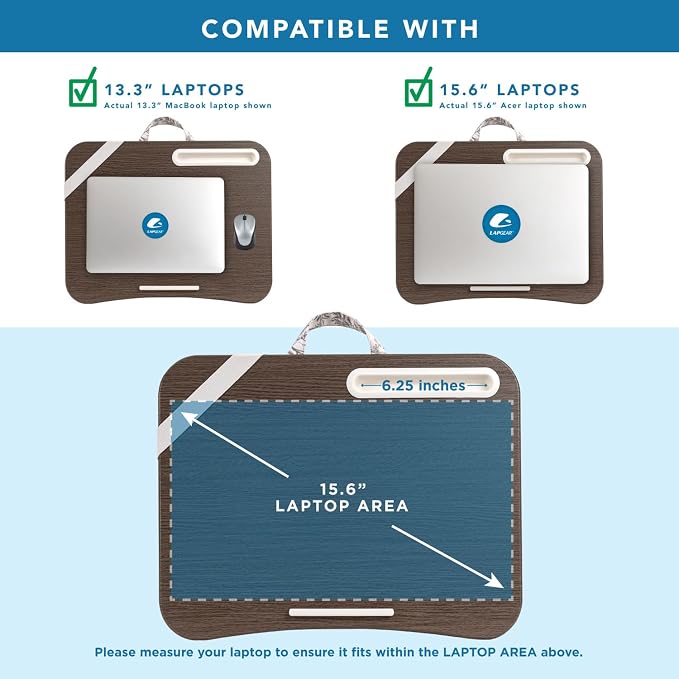 LAPGEAR Designer Lap Desk – Hummingbird Toile, 2-Pack with Storage Basket