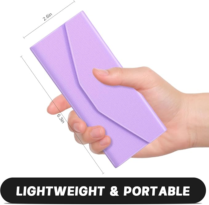 Sunglasses Case, Foldable Glasses Case, Magnetic PU Leather Hard Shell Folding Eyeglass Holder Box, Collapsible Unisex