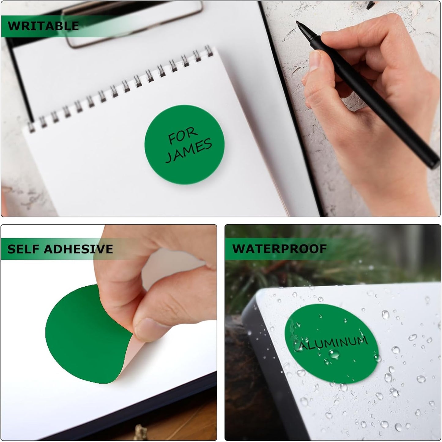 Green Dot Stickers 2 Inches Round Sticker, Circle Colored Labels Color Coding Labels for Office Classroom Toddlers Activity 80 Pieces