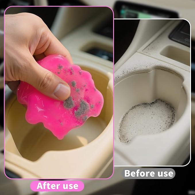 ASFSKY Car Cleaning Gel, Grape | Cleaning Putty for Car Interior, Keyboard Dust Remover, Universal Cleaning Gel, Purple, 1 Pack