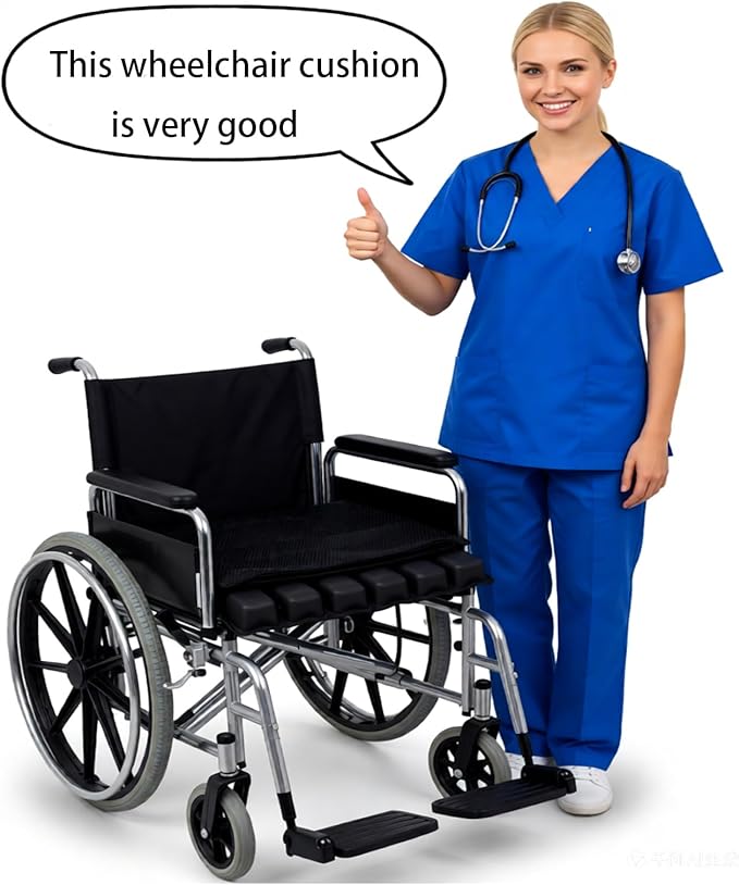 Inspiratory Cover air Cushion with Zippered Fabric Cover,Chair pad,Wheelchair Matress,Anti Bedsore,Elderly Matress,Relieve Driver and sedentary Individuals Stress and Pain,Pressure Relief Cushions.