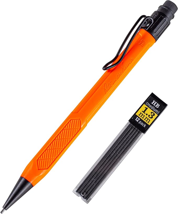 Rite in the Rain Weatherproof Mechanical Pencil, Orange Barrel, 1.3mm Dark Lead, 12 lead refills (No. OR15) | mechanical-pencils