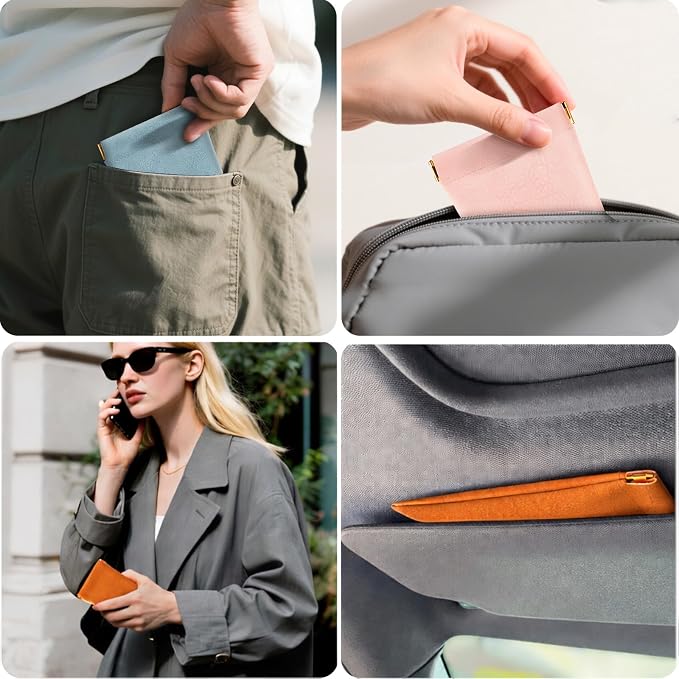 3 pack leather eyewear case PU soft sunglasses bag squeeze top portable lightweight eyewear case for men and women