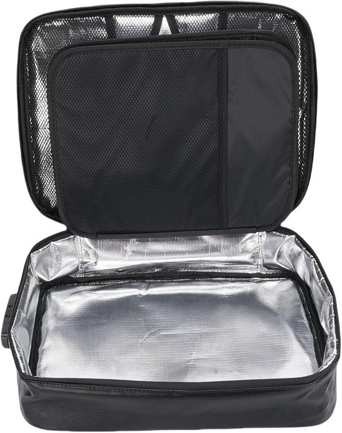 Fireproof Document Organizer Box, 5200°F Fireproof File Organizer Bag with Lock, Portable Safe Storage for Documents Hard Shell 8 Layer Case