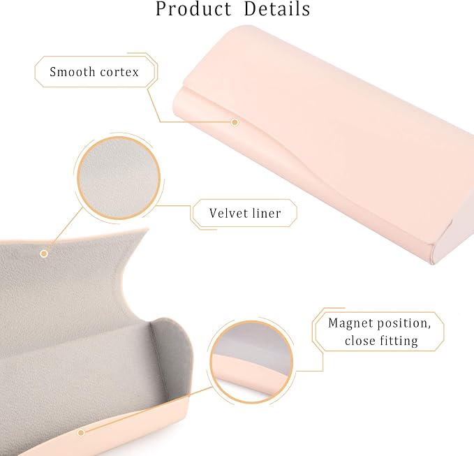 LifeArt Eyeglass Case Hard Shell, Portable Sunglass Case, Fashionable PU Leather Eyeglass Case, Lightweight