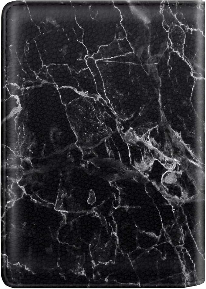 Coco Rossi Passport Holder for Travel Women Slim RFID Passport Cover Wallet | Travel Essentials, Passport Book Holders, Passport Wallet Cover Case, PU Leather, Cute, Thin, Spliced Design, Black Marble