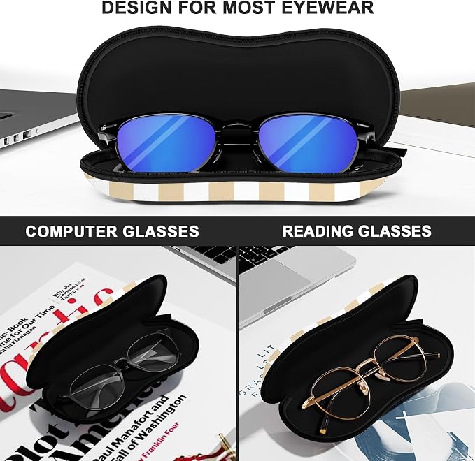 Sunglasses Soft Case, Ultra Light Portable Neoprene Zipper Glasses Case for Men Women