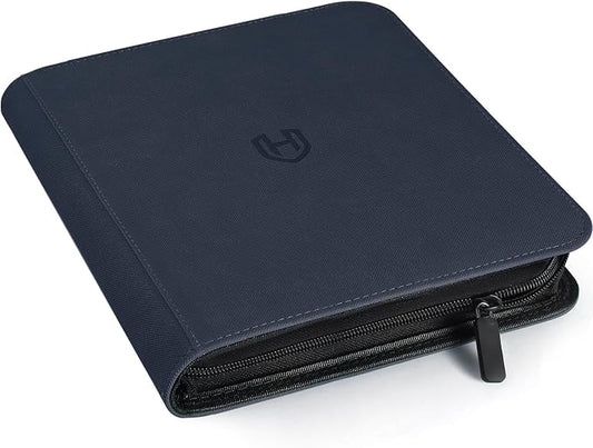Card Binder 12 Pocket with Zipper, 816 Pockets Trading Card Holder Book, Premium PU Cover Zip Folder Binder, Side Loading Carrying Case Binder Album for TCG, MTG, Sports Cards, Game Cards