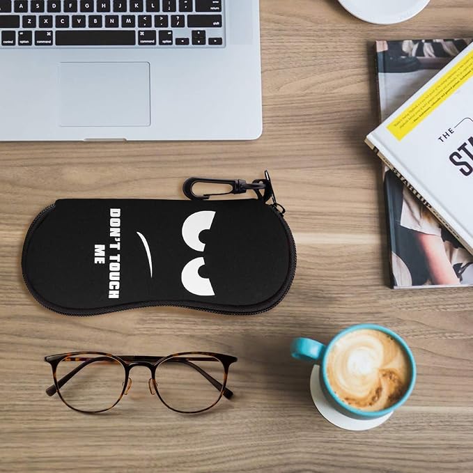MoKo Sunglasses Soft Case Ultra Light Neoprene Zipper Eyeglass Case for Men Women