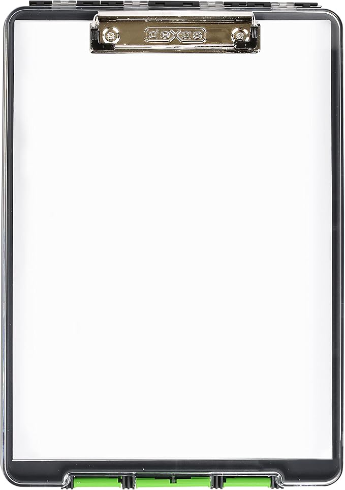 Dexas Clearview Clipcase clipboard13.75 X 9.5 in, Green. See Papers Clearly Outdoors, Stay Organized and Dry. Ideal for Coaching, Teaching, homeschooling, Art, Trades, and Medical pros (Pack of 6)