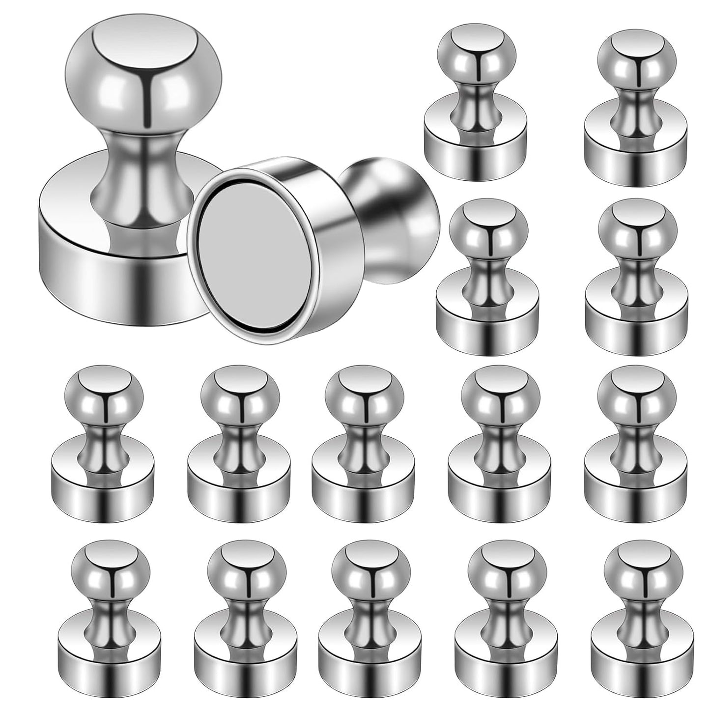 Strong Fridge Magnets Refrigerator Magnets for Whiteboard Small Magnet Push Pin Magnetic Neodymium Tiny for Office Classroom Kitchen Home 16 Pack