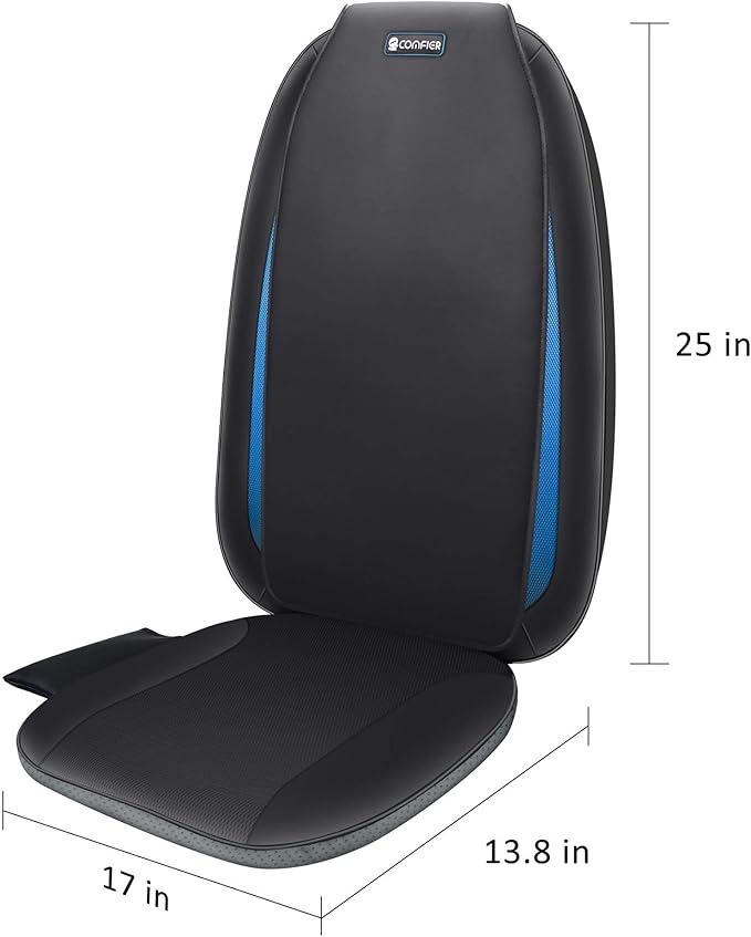 COMFIER Shiatsu Back Massager with Heat,Deep Tissue Kneading Massage Seat Cushion,Massage Chair Pad for Full Back,Body Massager for Home or Office Chair use,Valentine's Day
