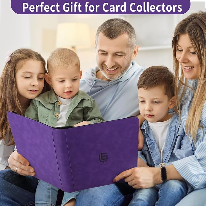 12 Pocket Card Binder,720 Pocket Trading Card Binder，Side Loading Collectible Card Albums for MTG, for TCG Football, Sports, Game Cards Purple