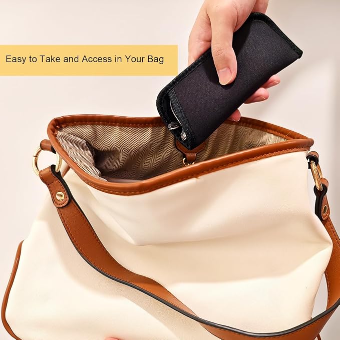 6 Pack Sunglasses Pouch Soft Slim Glasses Slip in Glasses Sleeve Black Eye glasses Pouch Bag
