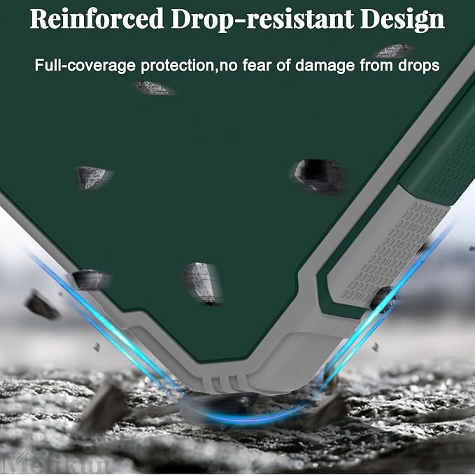 Meiikun Clipboard with Storage, Rugged Shockproof Protective, Internal Pen Pouch & Metal Clip, Heavy Duty Plastic Clip Boards 8.5x11, High Capacity Contractor Folder for School Office (Emerald)