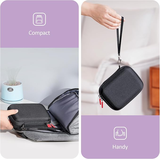 ProCase Hard Playing Card Game Carrying Case, Travel Storage Box Holds 300+ Trading Cards, Bag Holder for Classic Board Game UNO, Five Crowns，SKYJO, PlayMonster and More (Case Only) -Black