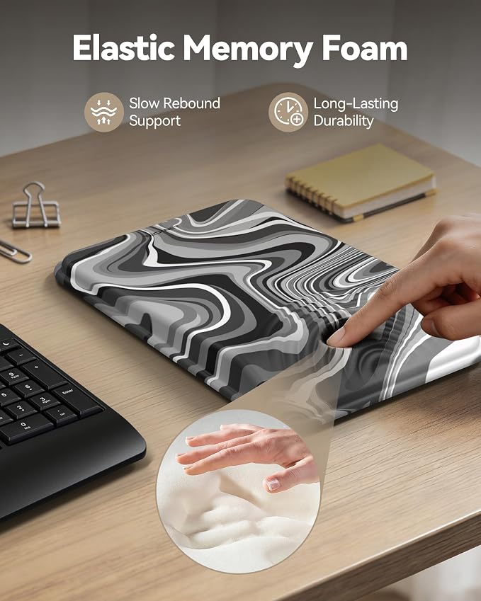 TECKNET Ergonomic Mouse Pad with Wrist Rest, Comfortable Relieves Pain | Built-in Memory Foam and Ergonomic Slope Design Relieves Carpal Tunnel Syndrome Pain, Mousepad for Office Gaming
