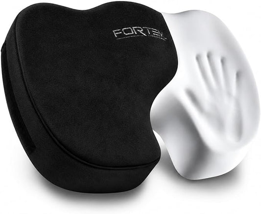FORTEM Seat Cushion, Office Chair Cushion, Memory Foam Car Seat Cushions, Sciatica Coccyx Tailbone Pain Relief, Chair Cushions for Back Support, Sitting Pad for Gaming, Washable Cover, Non Slip, XL