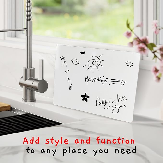 Board Geeks 1 Small Dry Erase Board for Kids - Mini White Board for Students and Teachers - Durable and Portable Individual Whiteboard with Rounded Corners - Double Sided (9x12 Inches) (Pack of 2)