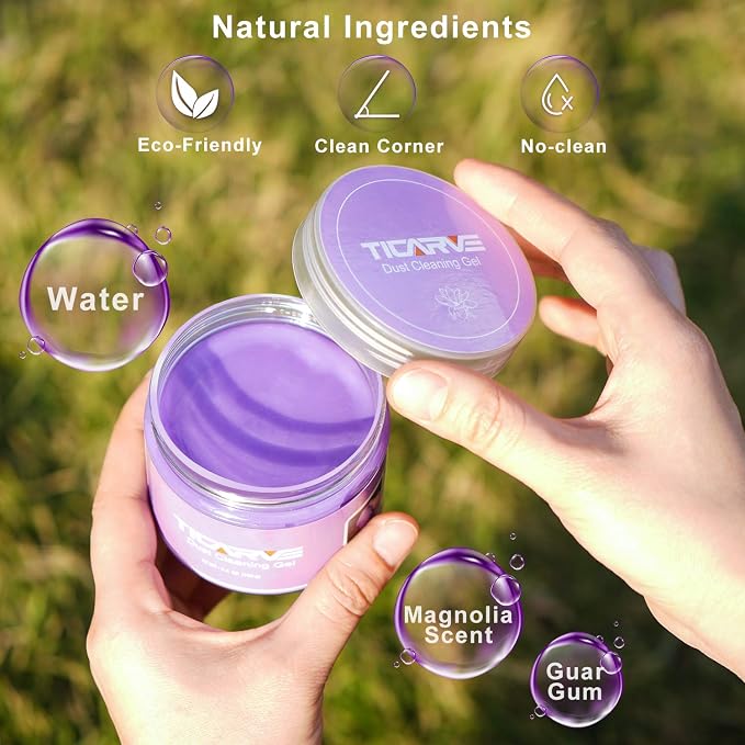 TICARVE Cleaning Gel for Car Detailing Car Vent Cleaner Cleaning Putty Gel Auto Car Interior Cleaner Dust Cleaning Mud for Cars and Keyboard Cleaner Cleaning Slime Purple | Cleaning Putty Gel Car Interior Cleaner Dust Cleaning Mud Keyboard Office Lapto...