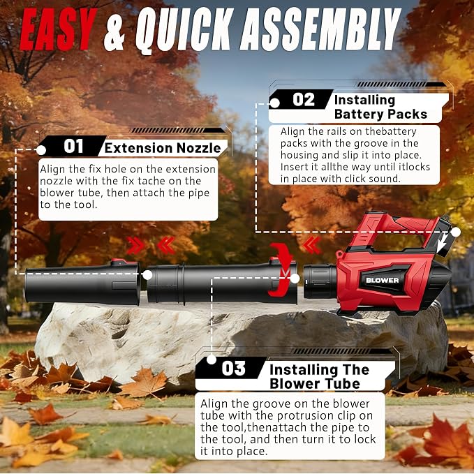 Cordless Leaf Blower Compatible with Milwaukee M18 Battery(No Battery) - 250MPH| 750CFM | 6 Speed Brushless Turbo Powerful Electric Leaf Blowers for Lawn Care, Patio, Blowing Leaves