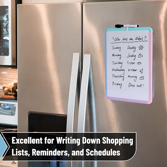 Mr. Pen- Dry Erase Board, 14” x 11” with a Black Dry Erase Marker | Small Mini White Board for Students