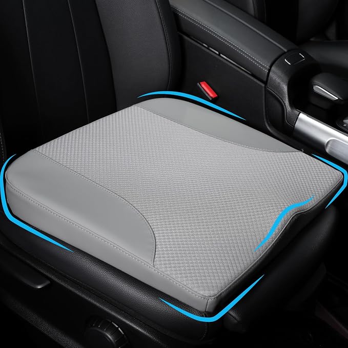 Allaboutsla Car Seat Cushion, Car Seat Cushions for Long Driving | Comfortable Memory Foam Driver Seat Cushion, Automotive Seat Cushions, Butt Pillow for Car,Truck, Office Chair, Gray