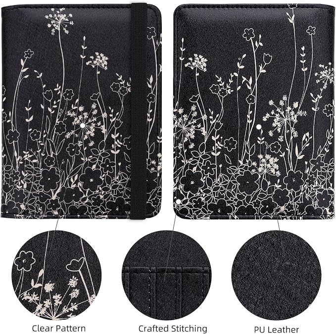 WALNEW Passport Holder for Travel, RFID Passport Wallet, Travel Essentials | PU Leather Passport Cover Case with Pen Holder, Travel Must Haves Accessories, Passport Book Holder for Women Men