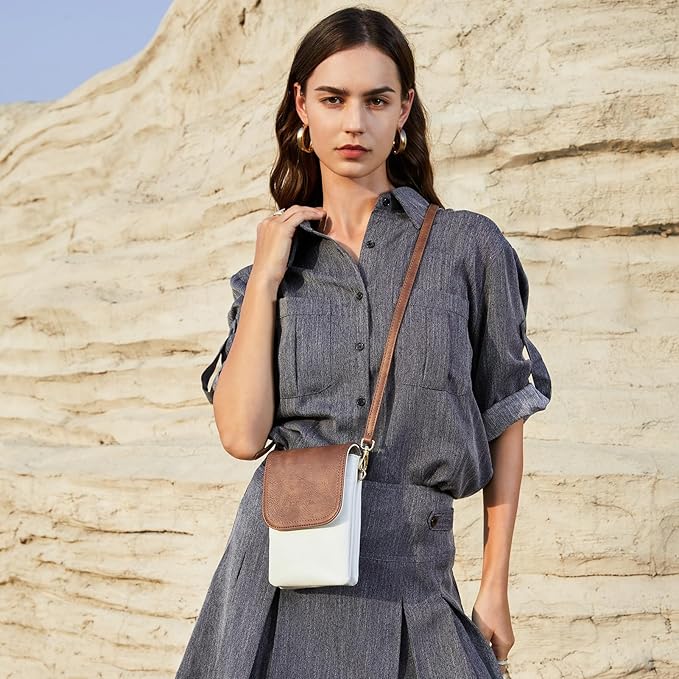 BOSTANTEN Small Crossbody Bag for Women Designer Cell Phone Purse | Vegan Leather, Multiple Pockets, Card Slots, Compact Size for Phone, Cards and Keys, Daily Travel Shopping Use