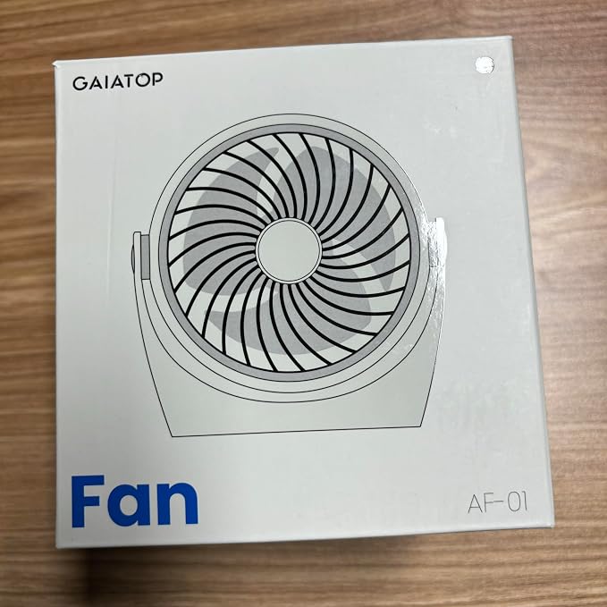Gaiatop Desk Fan, 5-Inch Portable Electric Table Desktop Air Circulator Fans, Small but Powerful with 3 Speed 360° Adjustable Tilt for Cooling Home Dorm Office Bedroom Bathroom Kitchen, Beige